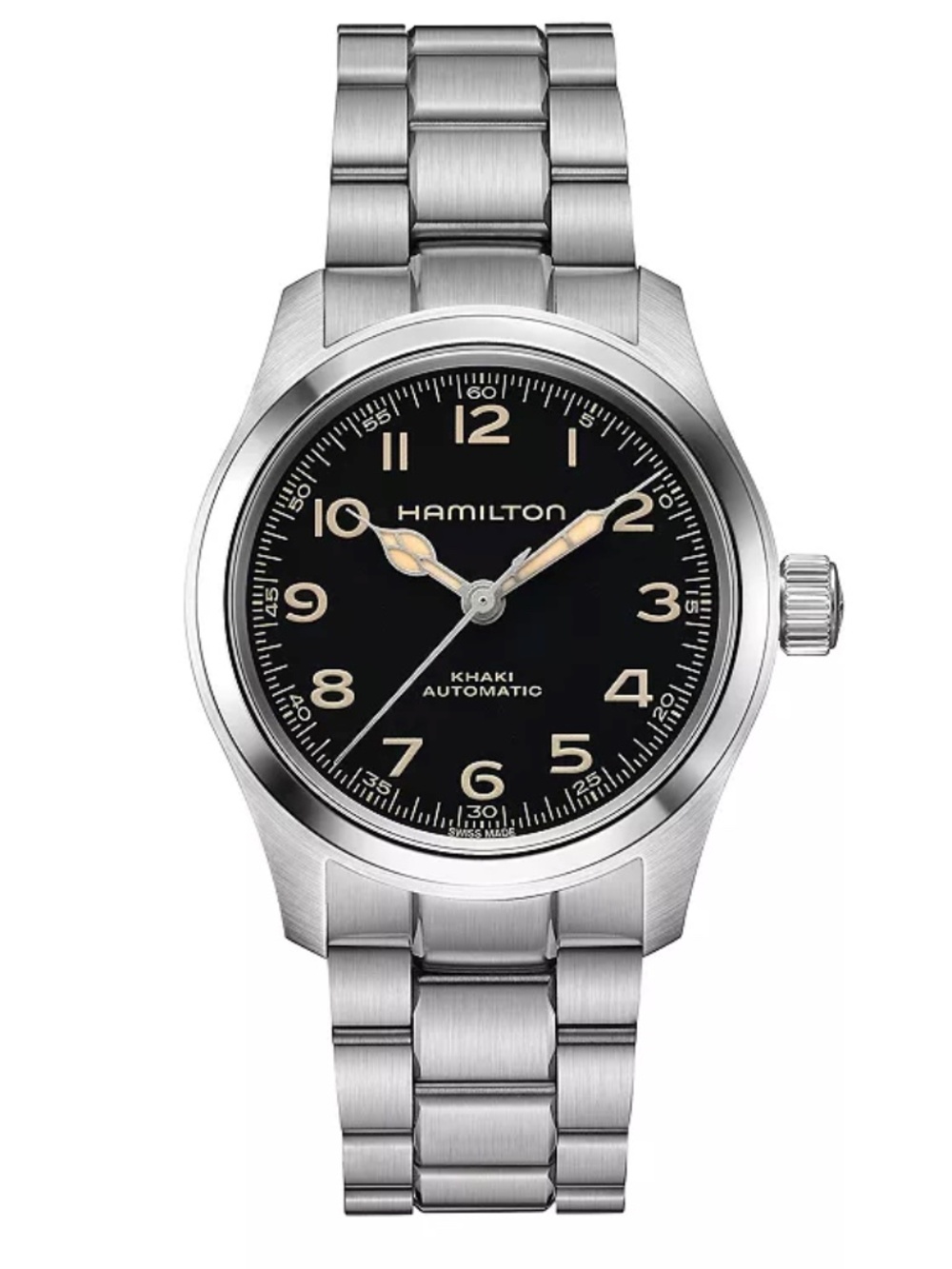 Hamilton Khaki Field Murph Automatic Black Dial Stainless Watch 38mm - H70405130